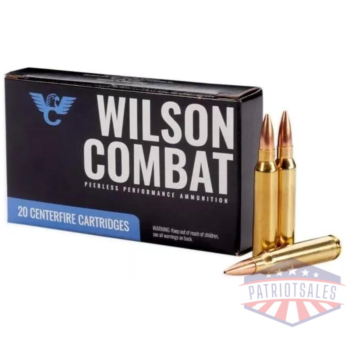 Wilson combat sierra matchking rifle ammunition. 223 rem 69gr hpbt 2700 fps 20/ct - image 1
