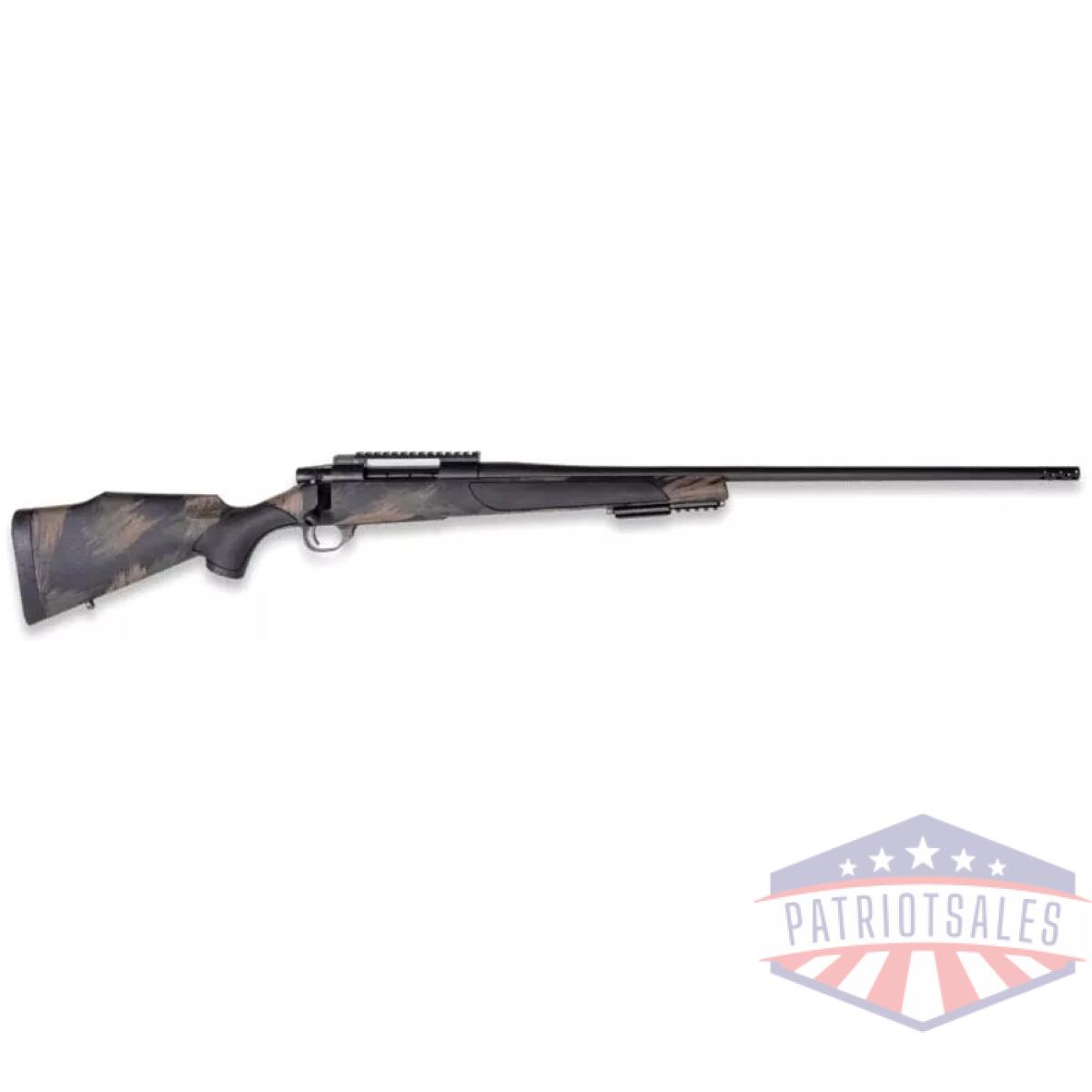 Weatherby vanguard black hills rifle. 308 win 5rd capacity 20" heavy barrel black polymer stock w/green & tan paint - image 1