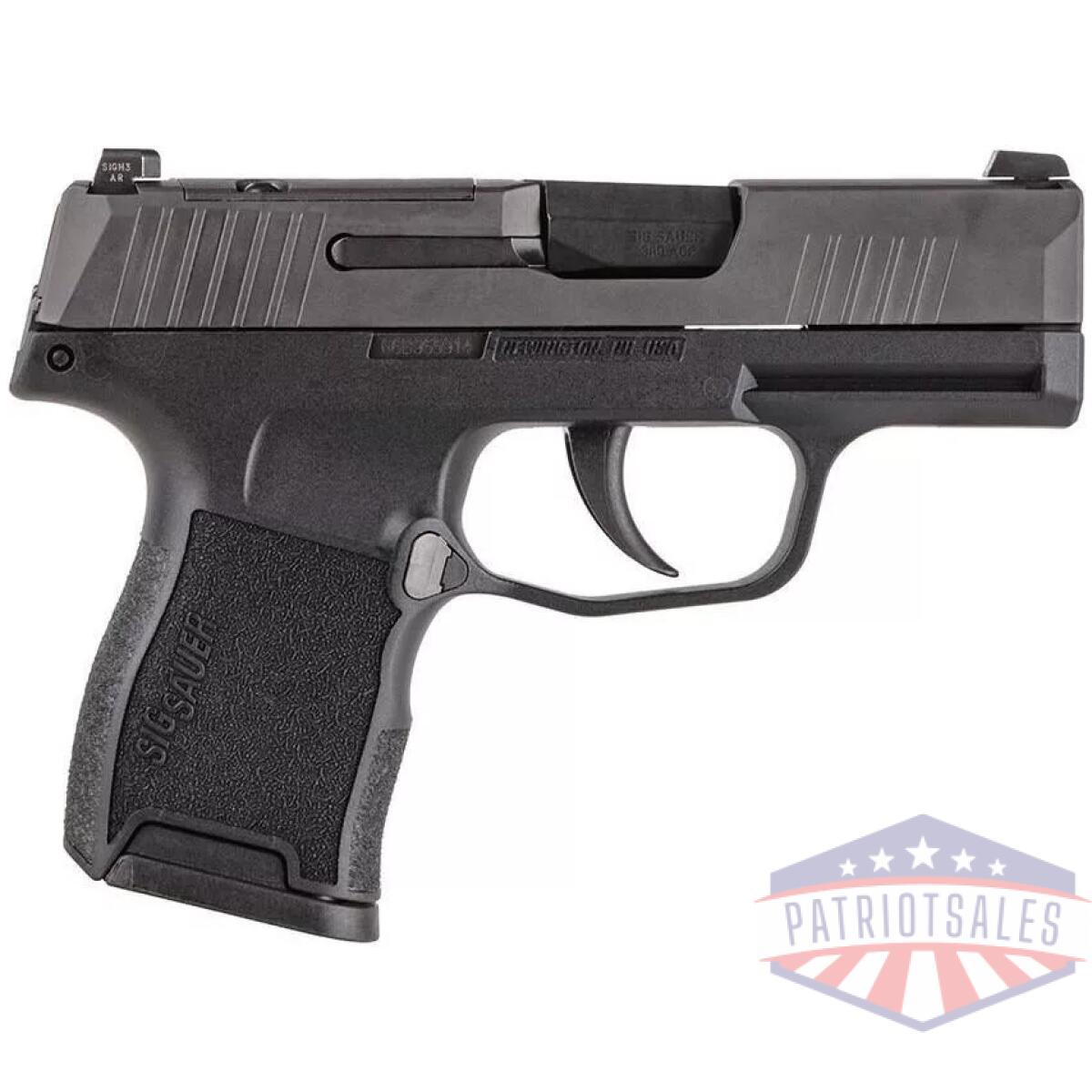 Sig sauer p365-380 handgun 380 auto 10rd magazine 3. 1" barrel black - image 1