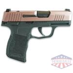 Sig Sauer Exclusive "Rose Sparkle Slide" P365-380 Handgun 380 Auto 10rd Magazine 3.1" Barrel Black Manual Safety