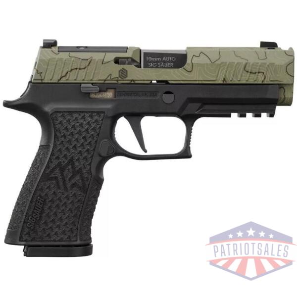Sig Sauer P320-XTEN Endure Comp Handgun 10mm Auto 15rd Magazines(3) 3.8" Barrel Moss Green Slide Night Sights