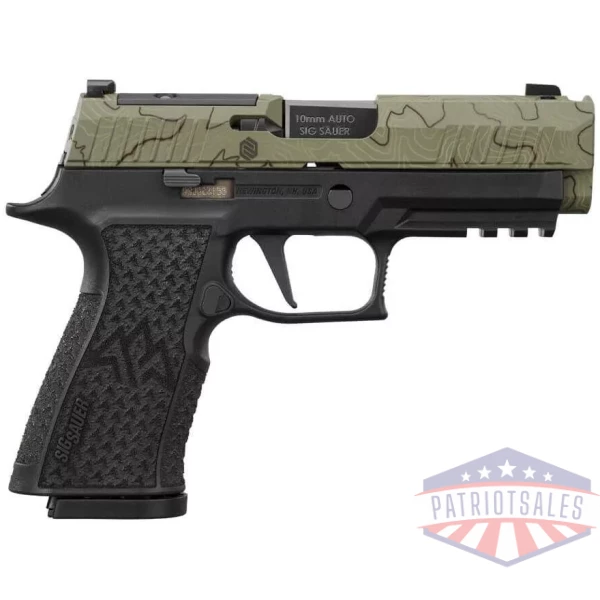 Sig Sauer P320-XTEN Endure Comp Handgun 10mm Auto 15rd Magazines(3) 3.8" Barrel Moss Green Slide Night Sights