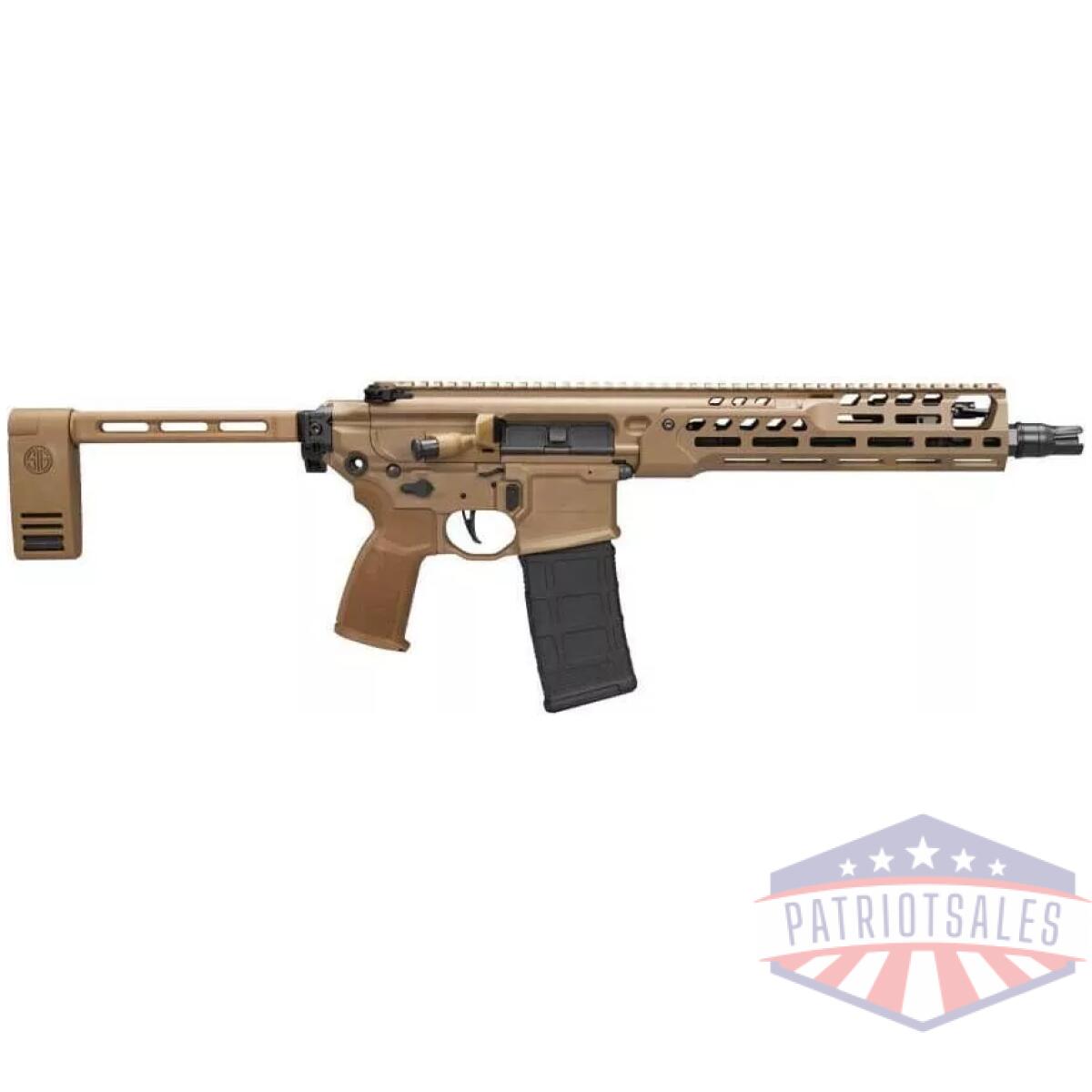 Sig sauer mcx-spear lt ir pistol 5. 56mm 30rd magazine(1) 11. 5" threaded barrel coyote finish folding brace - image 1