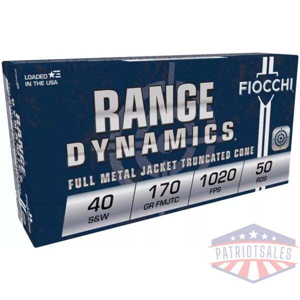 Fiocchi Pistol Shooting Dynamics Handgun Ammunition .40 S&W 170 gr FMJ 1020 fps 50/box