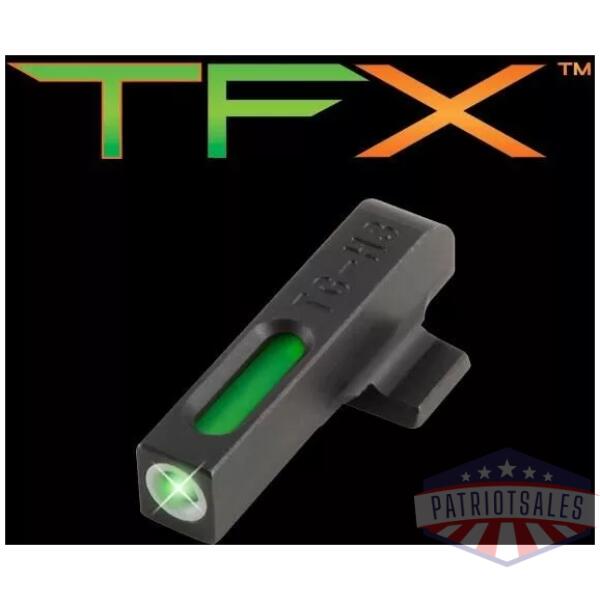 Truglo TFX Tritium/Fiber-Optic Day/Night Sights Beretta PX4 Storm Excluding Compact (Front Sight Only) - White Outline Front/Rear Green