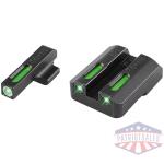 Truglo TFX Tritium Fiber-Optic Handgun Day/Night Sights Fits H&K VP9 VP40 P30 P30SK P30L 45 & 45 TACTICAL (including Compact) - White Outline Fr