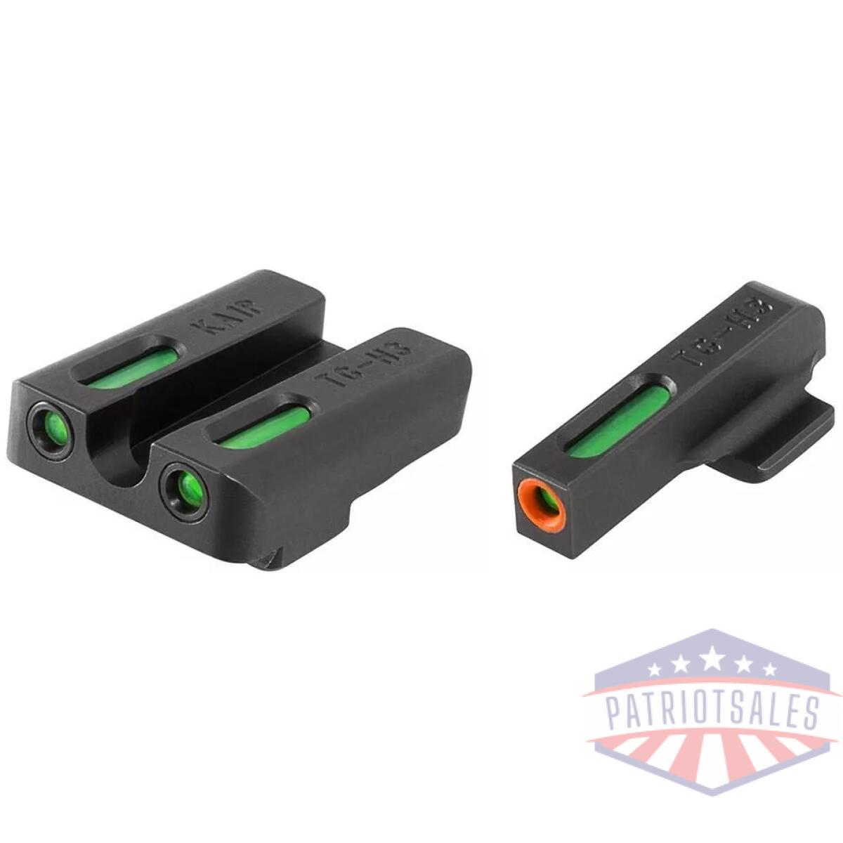 Truglo tfx pro tritium/fiber-optic day/night sights fit kahr arms k mk p pm t &tpmodels with new dovetail (post 2004) - orange outline front/rear - image 1