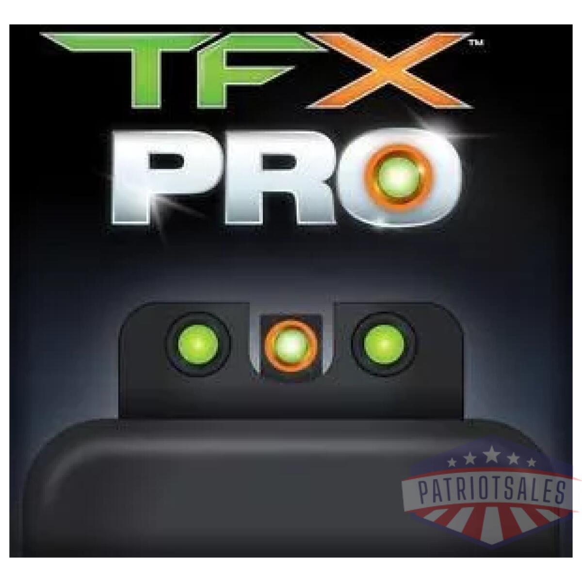 Truglo tfx pro tritium/fiber-optic day/night sights - walther pps (except m2) - orange outline front/green rear - image 1