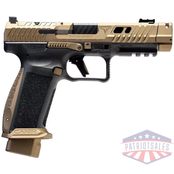 Canik TTI Combat Handgun 9mm Luger 10rd Magazines (2) 4.6" Barrel Black and Bronze
