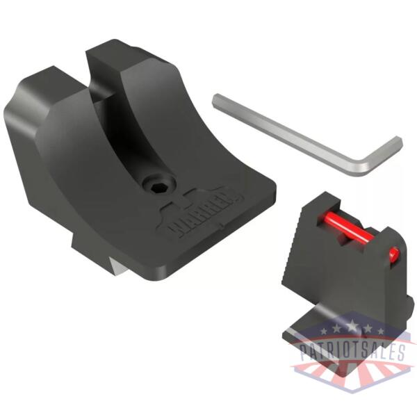 Canik Warren Tactical Suppressor Sight Fiber Front Wide Blacked Out Rear