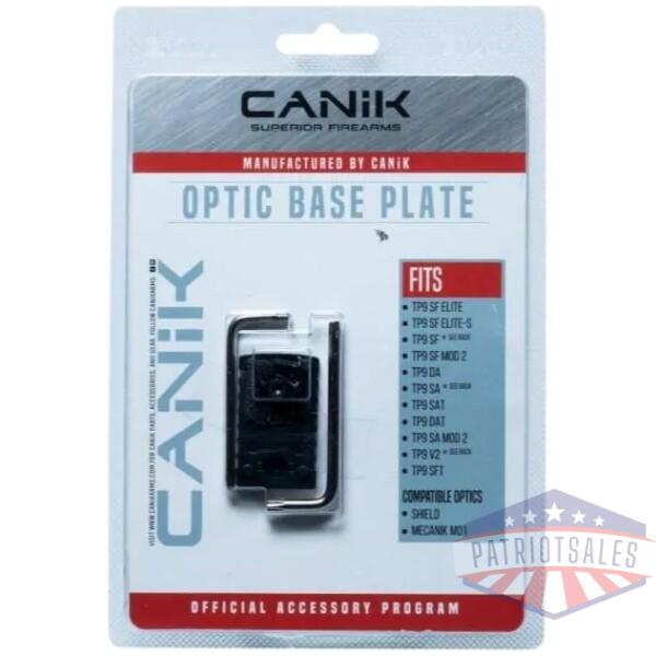 Canik Optic Base Plate (A) for Non Optic Ready Pistols Black