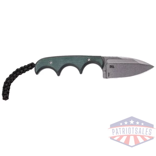 CRKT Minimalist Spear Point Fixed Knife 2-1/8" Spear Point Blade Green