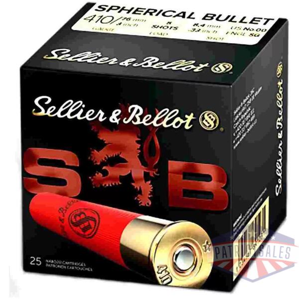 Sellier & Ballot Shotshells .410 ga 3" 5 plts 1181 fps #00 25/ct