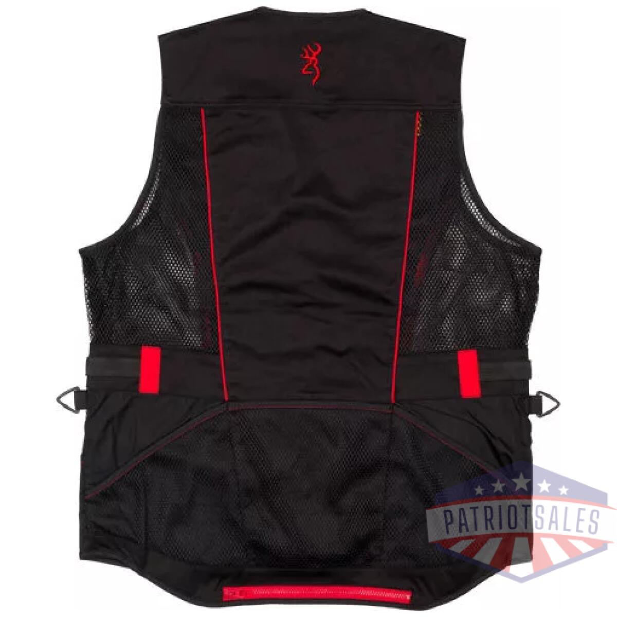 Browning ace shooting vest - r-hand 2xl black/red trim - image 1