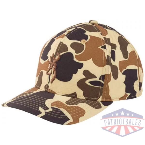 BROWNING CAP CUPPED UP 110 SNP - BACK VINTAGE TAN BUCKMARK OSFM
