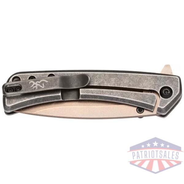 BROWNING KNIFE JERICHO 3" FLDR - COPPER WASH/BUCKMARK D2