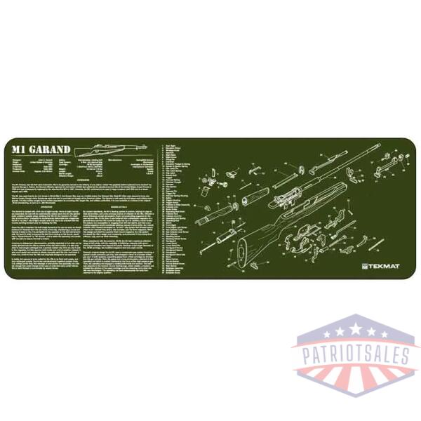 TEKMAT ARMORERS BENCH MAT - 12"X36" M1 GARAND OLIVE DRAB