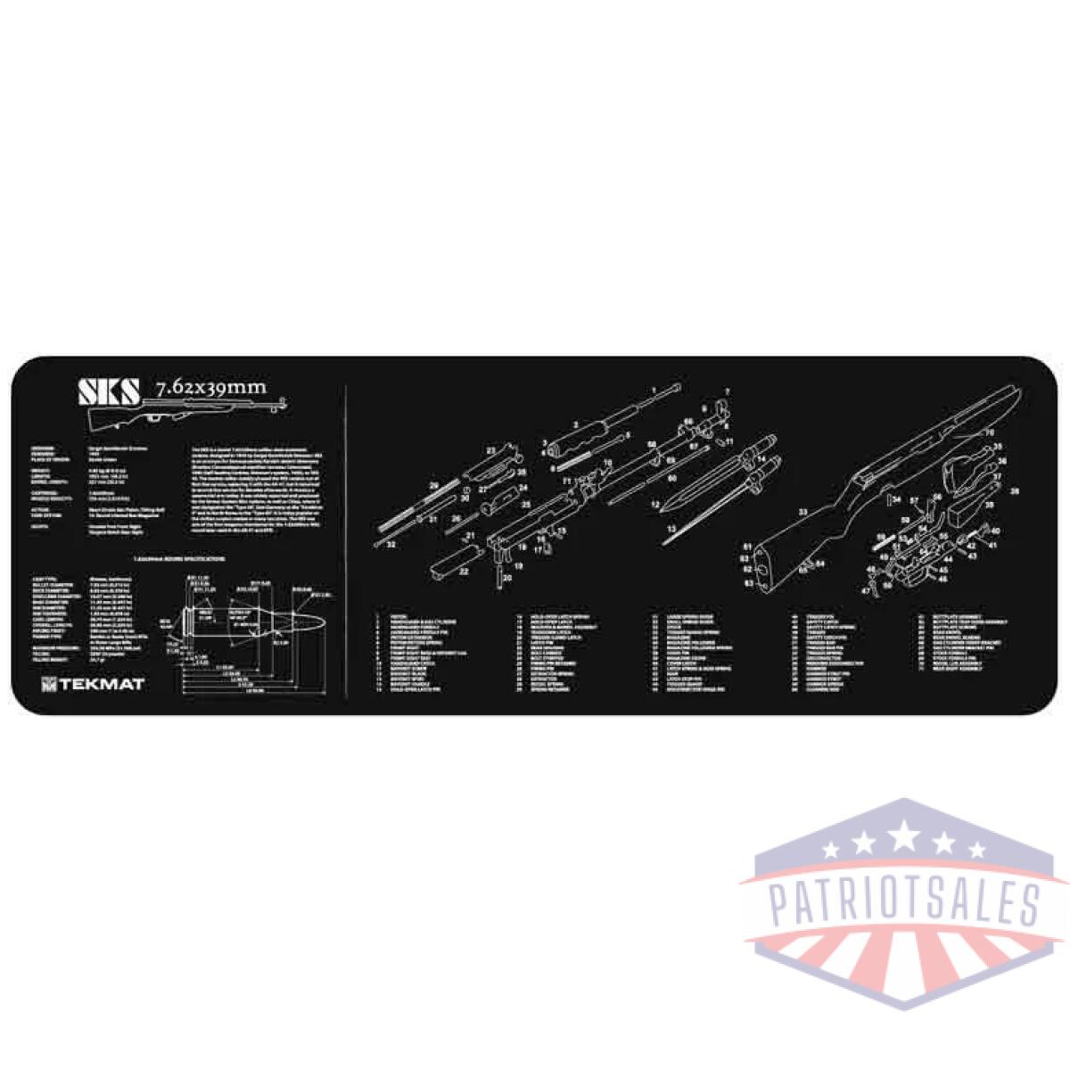 Tekmat armorers bench mat - 12"x36" sks rifle - image 1