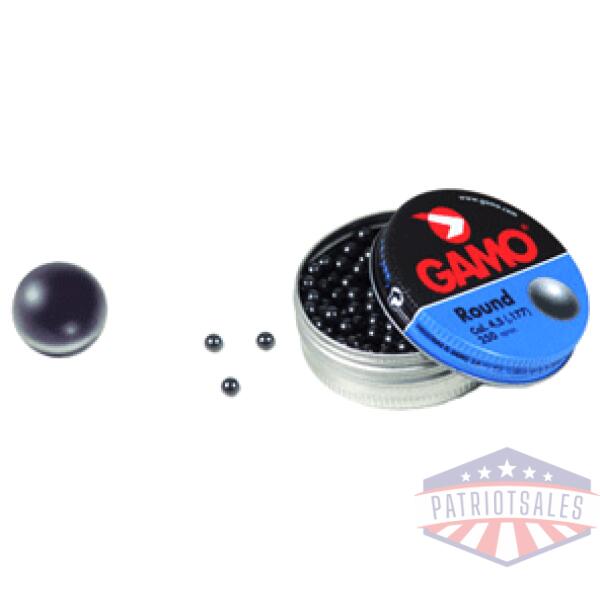 GAMO 177 LEAD ROUNDBALL BB'S - 8.2 GRAINS 250PK TIN