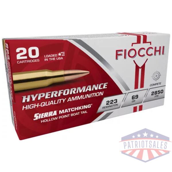 FIOCCHI 223 REM 69GR - MATCHKING HPBT 20RD 10BX/CS