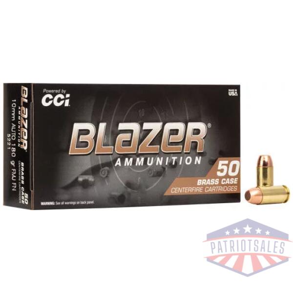 CCI BLAZER BRASS 10MM 180GR - FMJ 50RD 20BX/CS