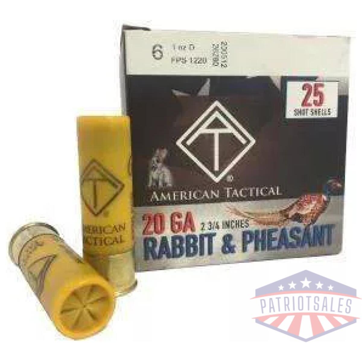 Ati game load 20ga 2. 75" 1oz - #6 250rd case lot - image 1
