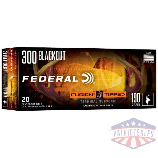 FEDERAL FUSION 300 AAC 190GR - SUBSONIC FUSION 20RD 10BX/CS