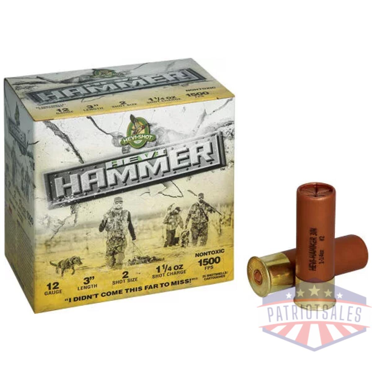 Hevi-shot heavy hammer 12ga - 3" 1-1/4oz #3 25rd 10bx/cs - image 1