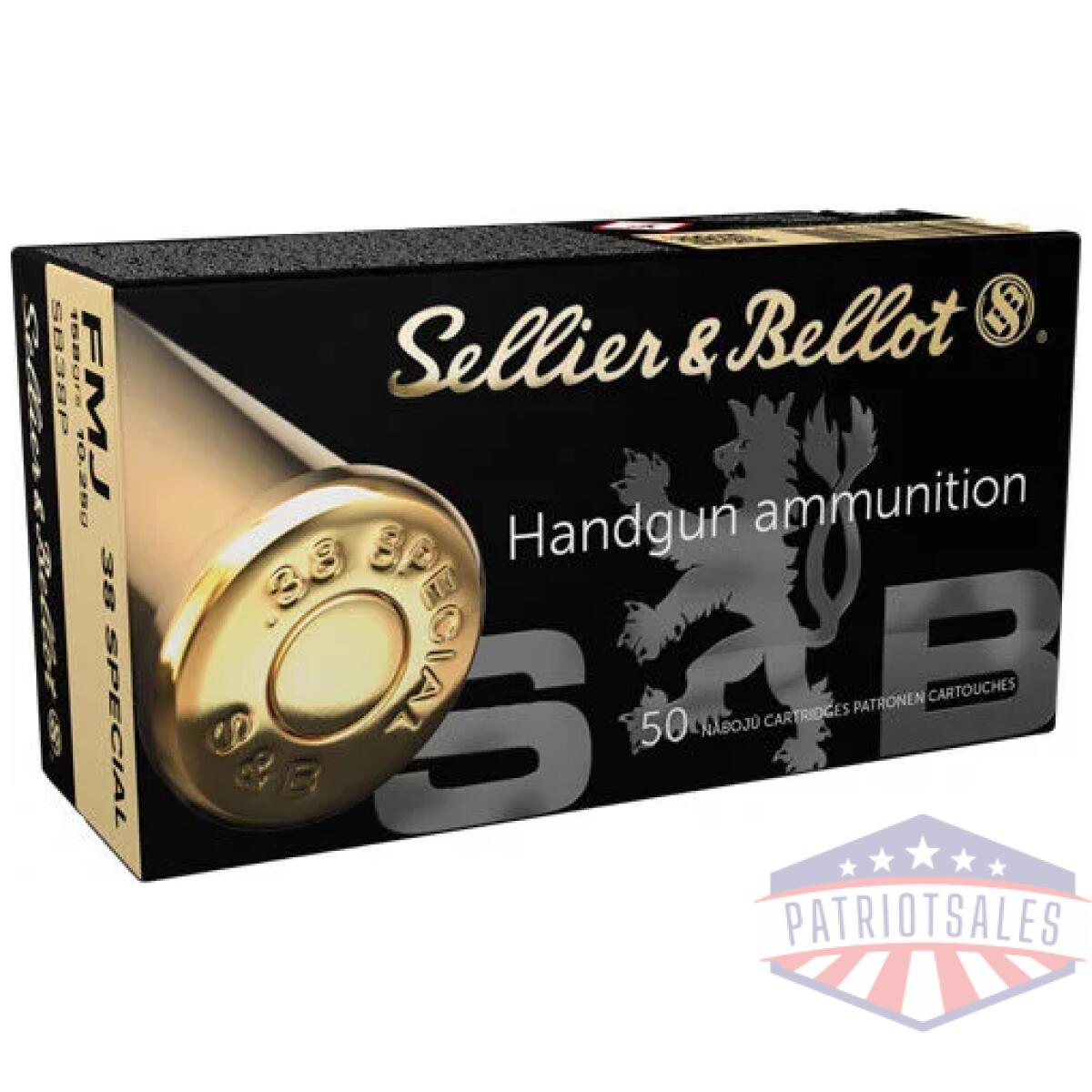 S&b 38 special 158gr fmj-rn - 50rd 20bx/cs - image 1
