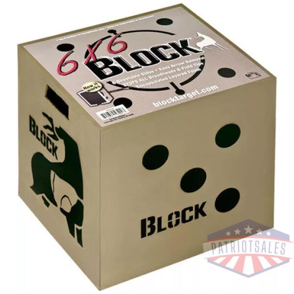 BLOCK TARGETS 6X6 18X16X18 - 6-SIDED BROADHEAD RATED