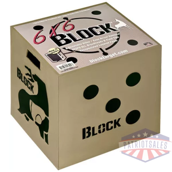 BLOCK TARGETS 6X6 18X16X18 - 6-SIDED BROADHEAD RATED