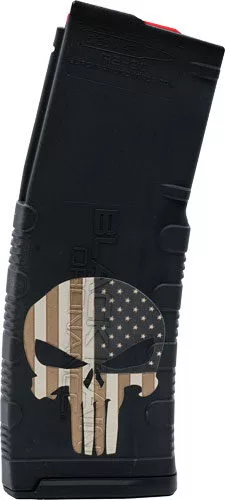BLACK RAIN MAGAZINE AR15 30RD - 5.56" PUNISHER W/ FLAG ETCHED
