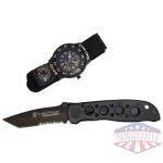 CBG S&W EXTREME OPS KNIFE/WATCH BLK