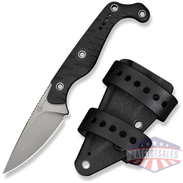 CIVIVI SOKN Fixed Blade Knife Black G10 Handle