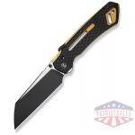 CIVIVI Buster FG Thumb Stud & Superlock Knife Black Coarse G10 Handle (4.2"" Black Stonewashed Nitro-V Blade, Satin Flat)