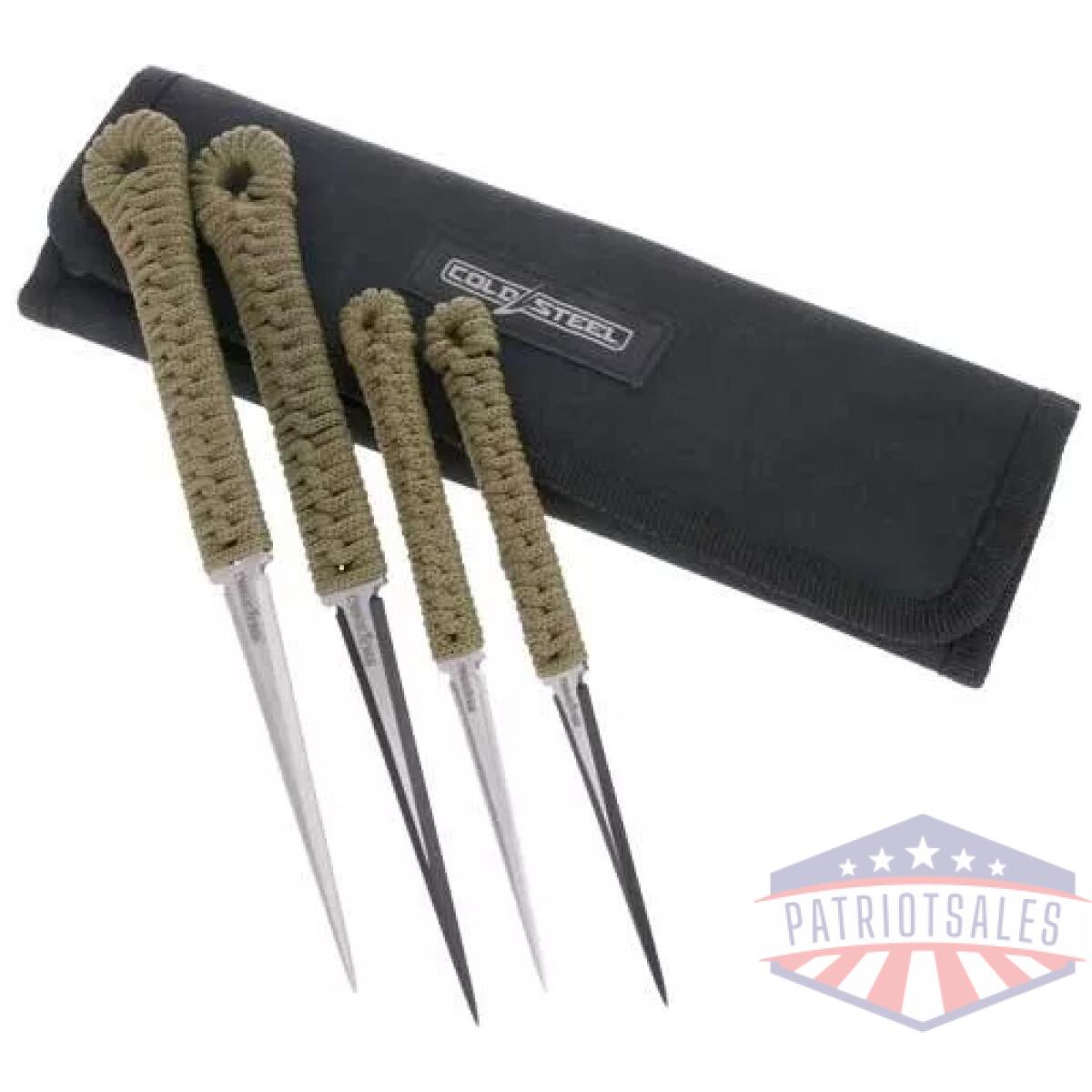 Cold steel throwing spikes  2- - 2. 5" & 2-3. 5" w/sheath - image 1