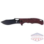 COBRATEC NIGHTHAWK FOLDER - 3.62" BLACK D2 BLADE/RED G-10