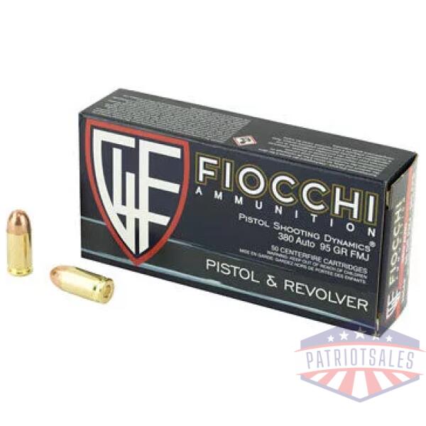 FIOCCHI 380ACP 95GR FMJ 50/1000