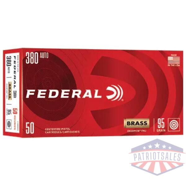 FED CHAMP 380AUTO 95GR FMJ 50/1000