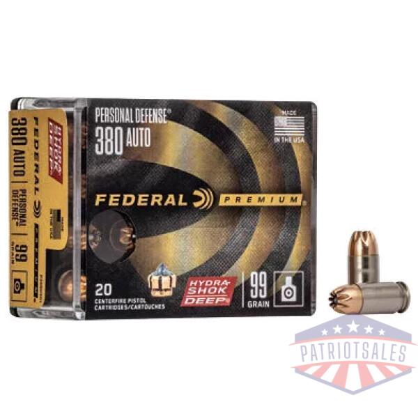 FED HYDRA-SHOK DEEP 380AUTO 99GR 20/
