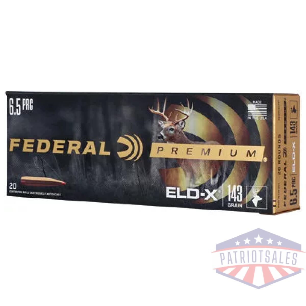 Fed prem 6. 5prc 143gr eld-x 20/200 - image 1