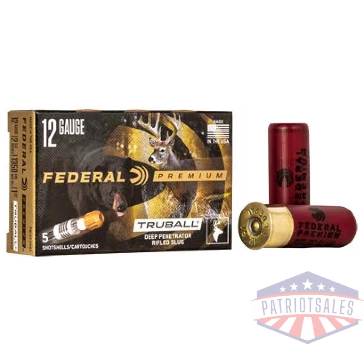 Fed prm 12ga 2. 75" truball slg 5/250 - image 1