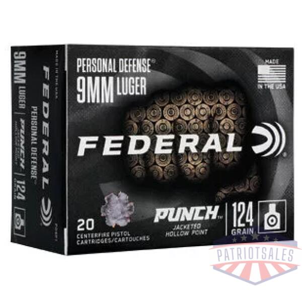FED PUNCH 9MM 124GR PUNCH JHP 20/200