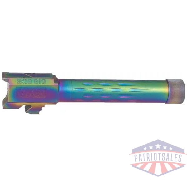 FAXON FITS GLOCK 19 BARREL 9MM - FLAME FLUTE THREADED CHAMELEON