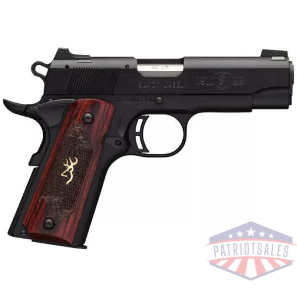 BROWNING 1911-22 MEDALLION - COMPACT 22LR 3.6"FS BLK/RSWD