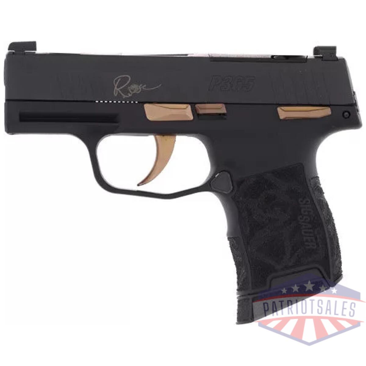 Sig p365 rose 380acp xray3 or - (2)10rd manual safety black - image 2