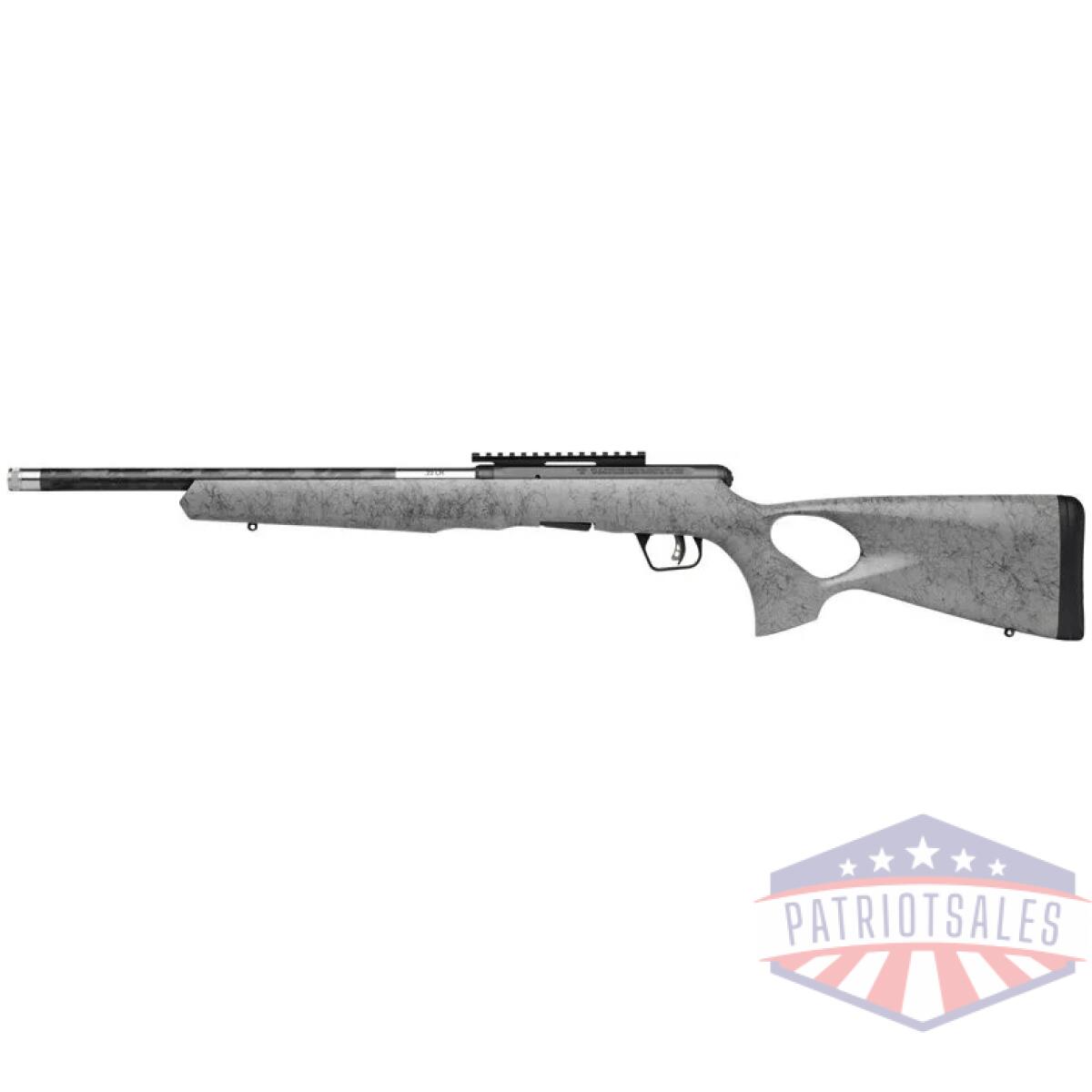 Savage b17 17hmr timberlite - thumbhole 18" cf 10rd gry wood - image 2