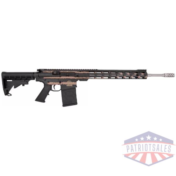 GLFA AR10 RIFLE 6.5CM 20" S/S - BBL 10-SHOT DESERT FLAG