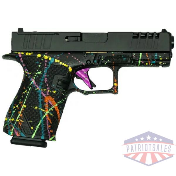 GLFA 19 STRIKER 9MM 4" 15 SHOT - BLK SLIDE SPLATTER BLACK FRAME