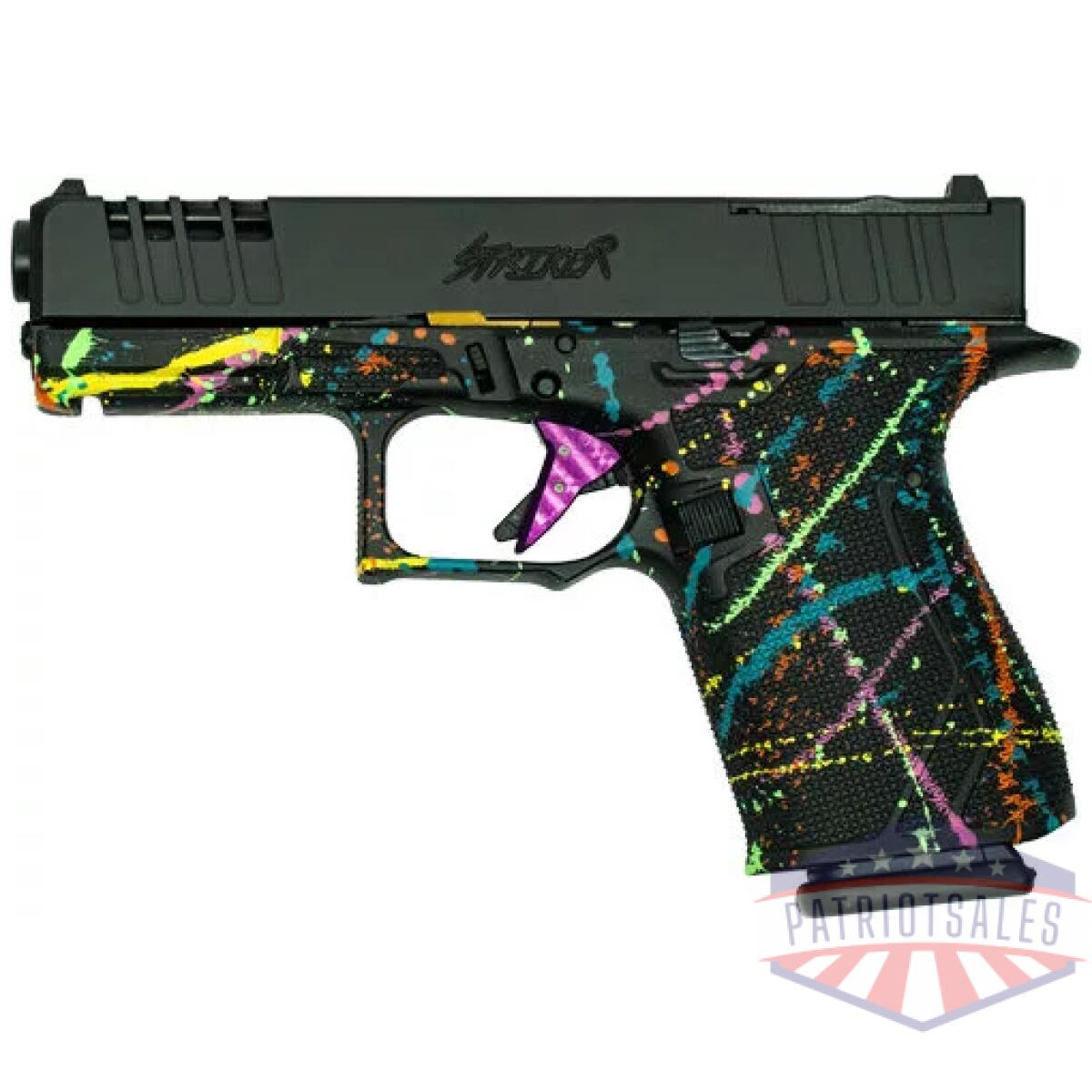 Glfa 19 striker 9mm 4" 15 shot - blk slide splatter black frame - image 2